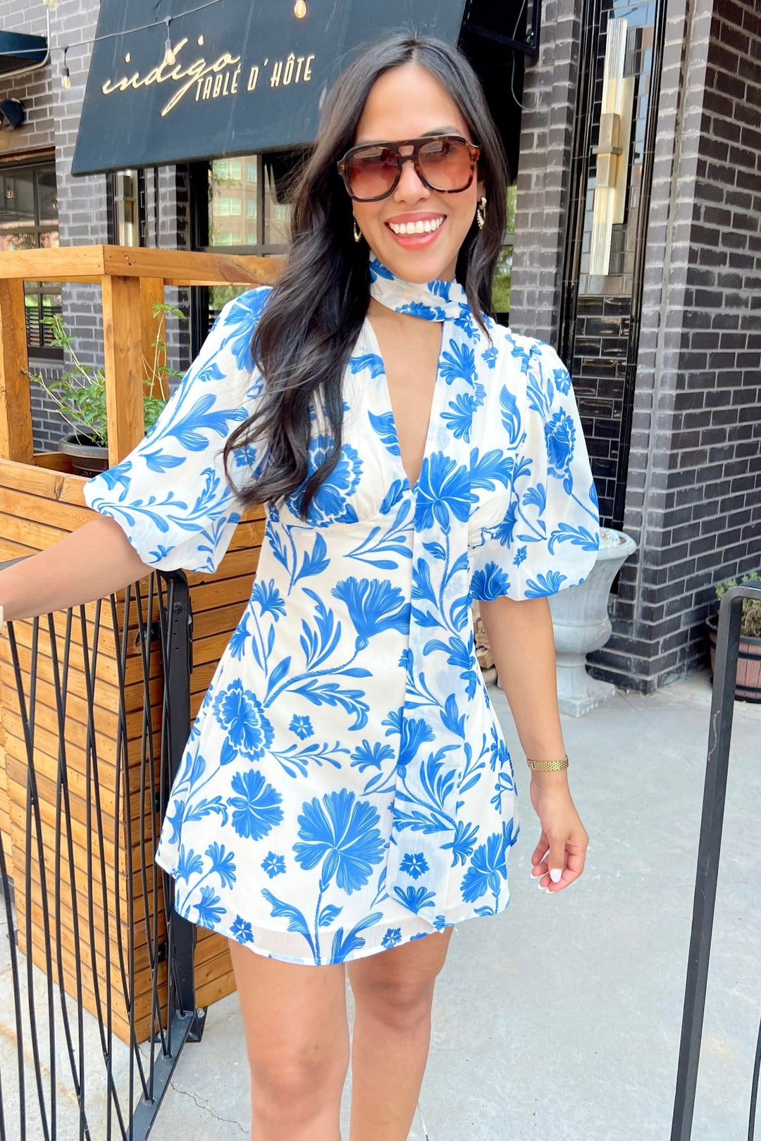 amalfi blue dress Amalfi Blue Bloom Short Dress