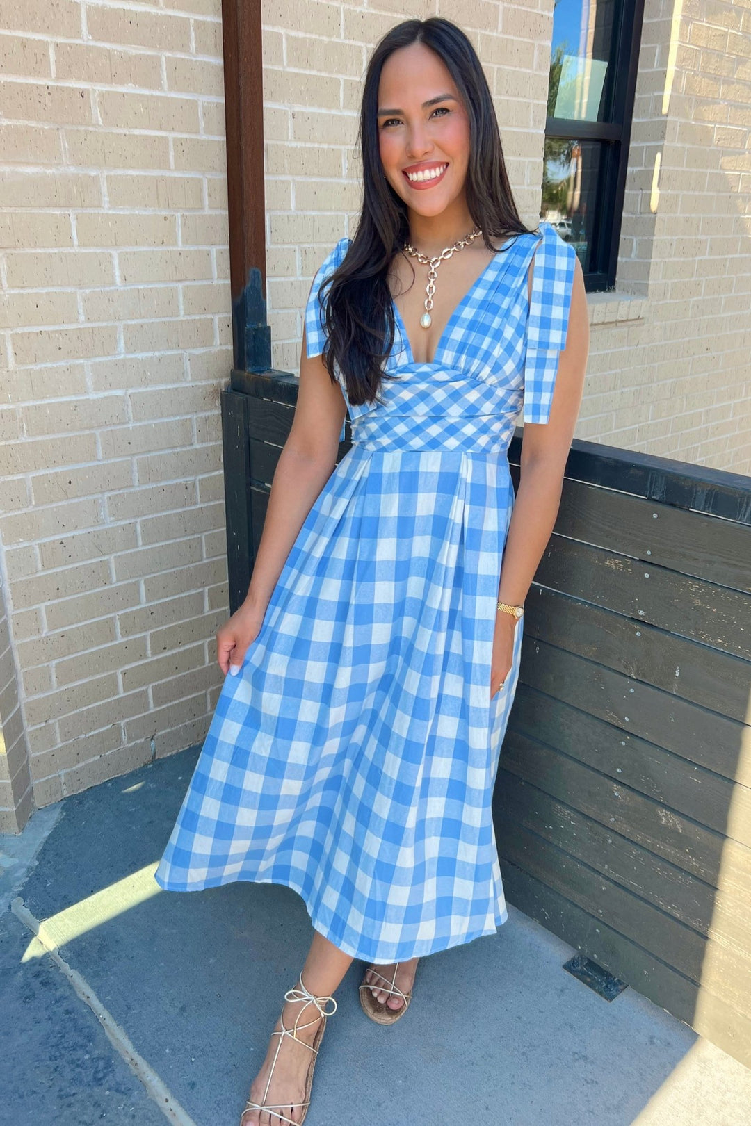 American Honey Gingham Dress – Apricot Lane Boutique