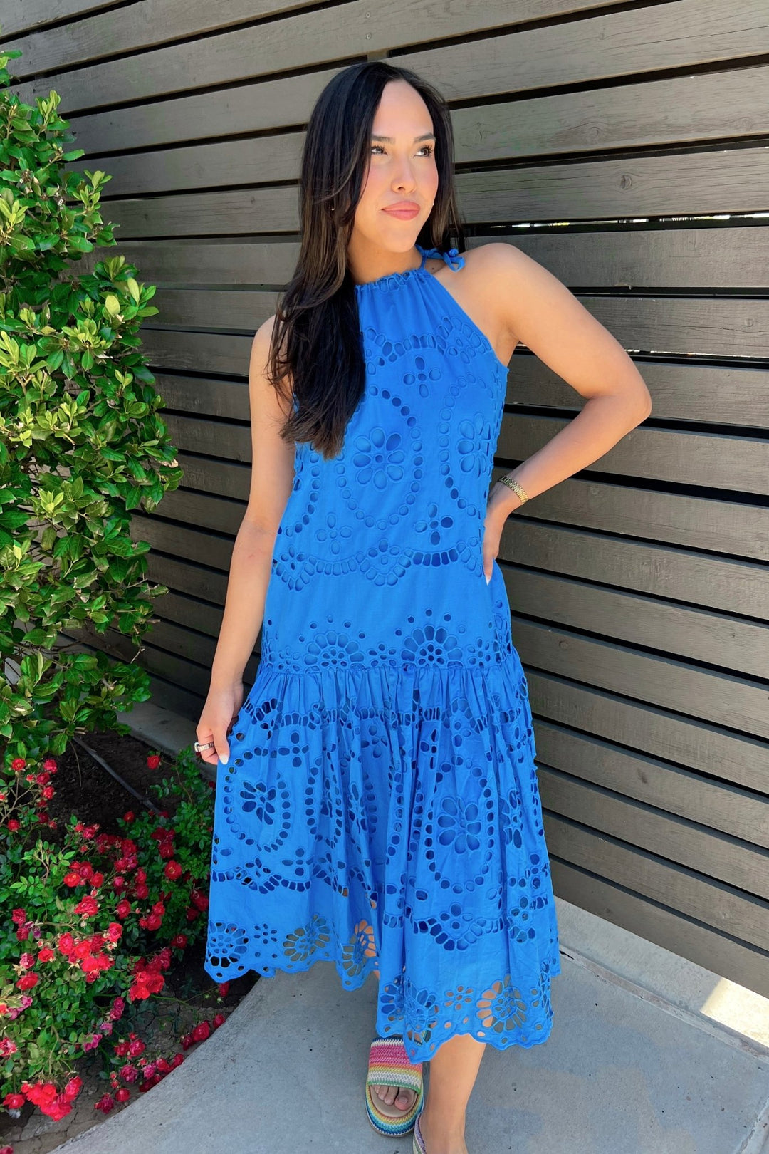 Blue Skies Eyelet Dress 