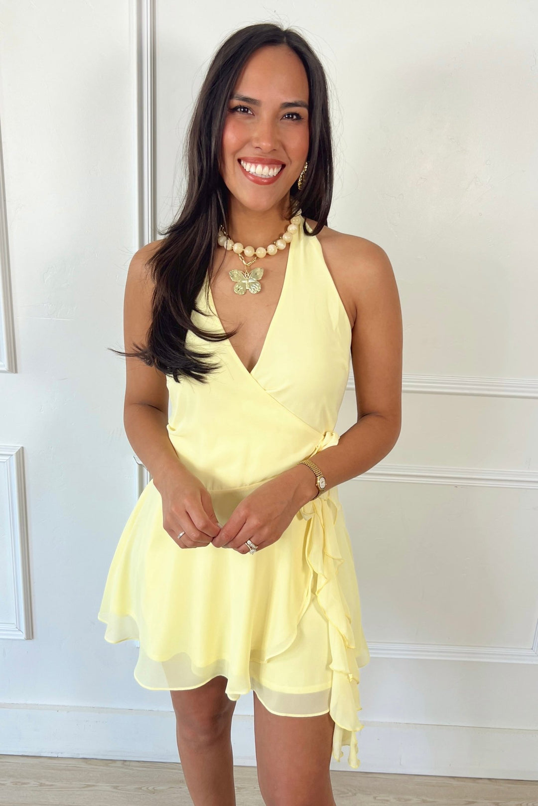 twist halter dress Citrus Twist Halter Dress – Apricot Lane Boutique