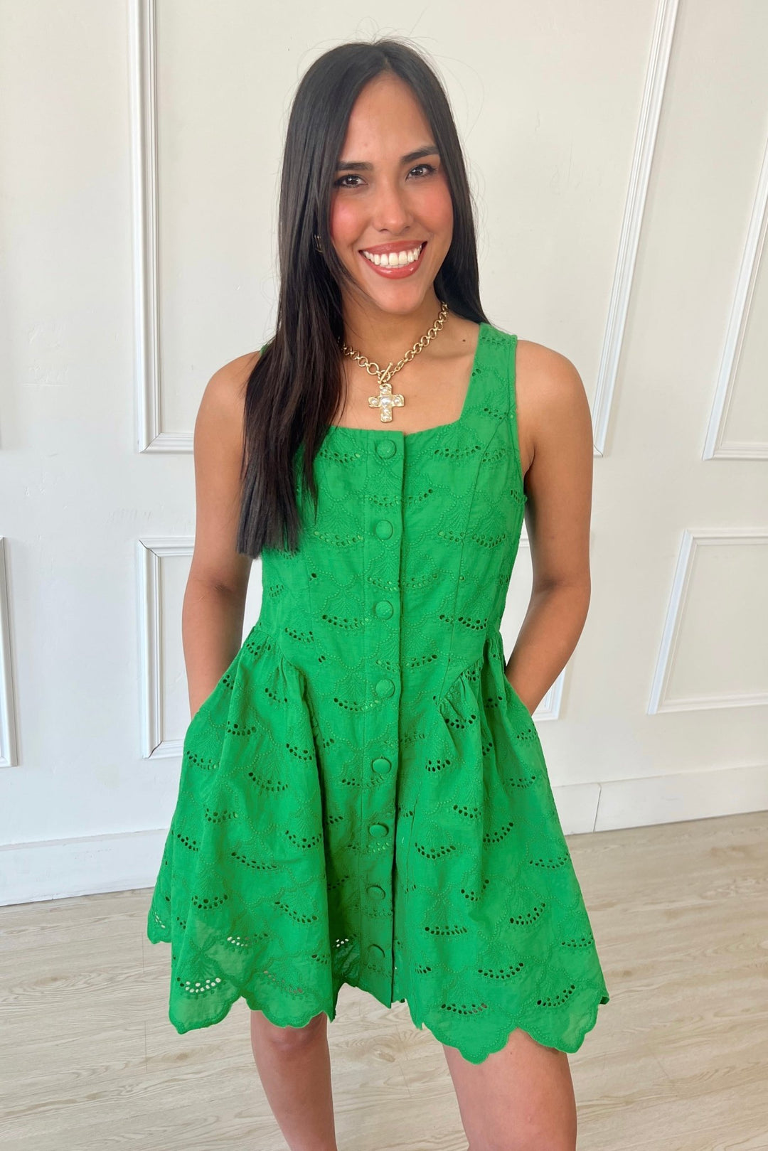 Clover Eyelet Mini Dress Apricot Lane Boutique Clover Eyelet Mini Dress Apricot Lane Boutique