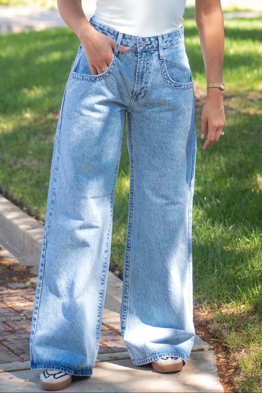 The Retro Super Baggy Wide Leg Denim – Apricot Lane Boutique